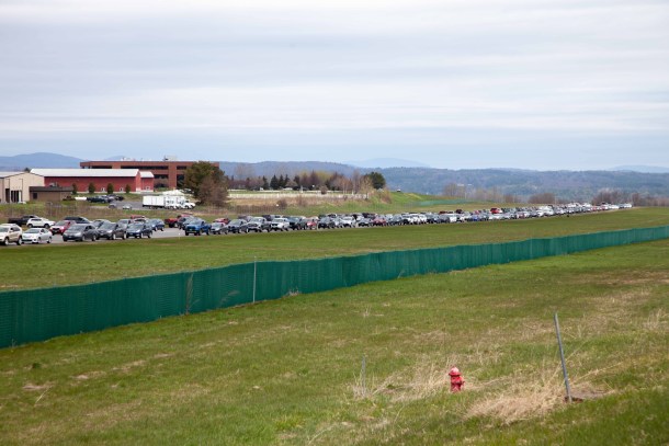 cars on airport runway