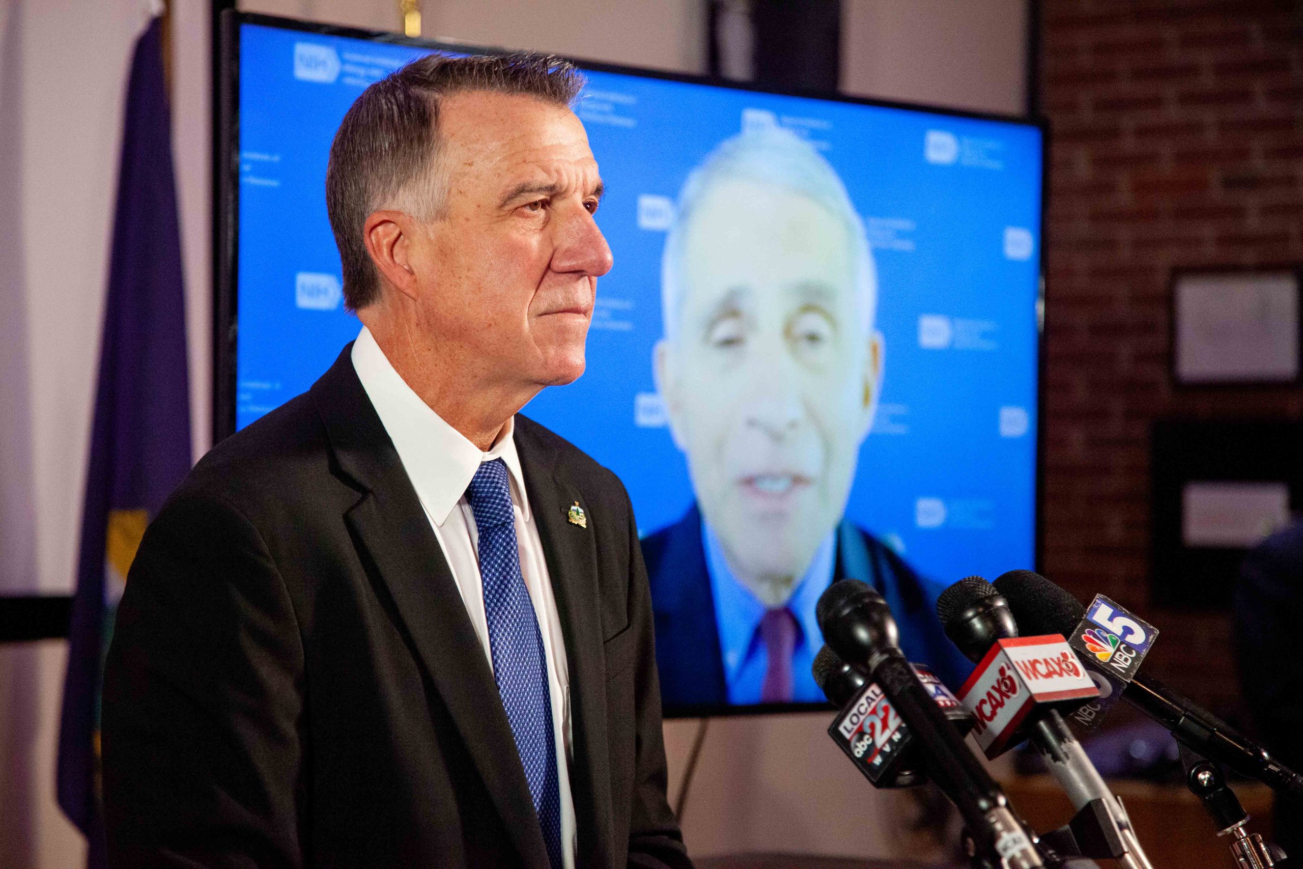 Phil Scott and Anthony Fauci