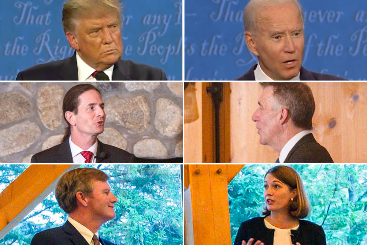 Donald Trump, Joe Biden, David Zuckerman, Phil Scott, Scott Milne, Molly Gray