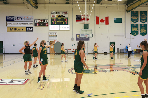 The UVM women's basketball team discusses racial justice in their weekly circle. Photo Credit / UVM Athletics