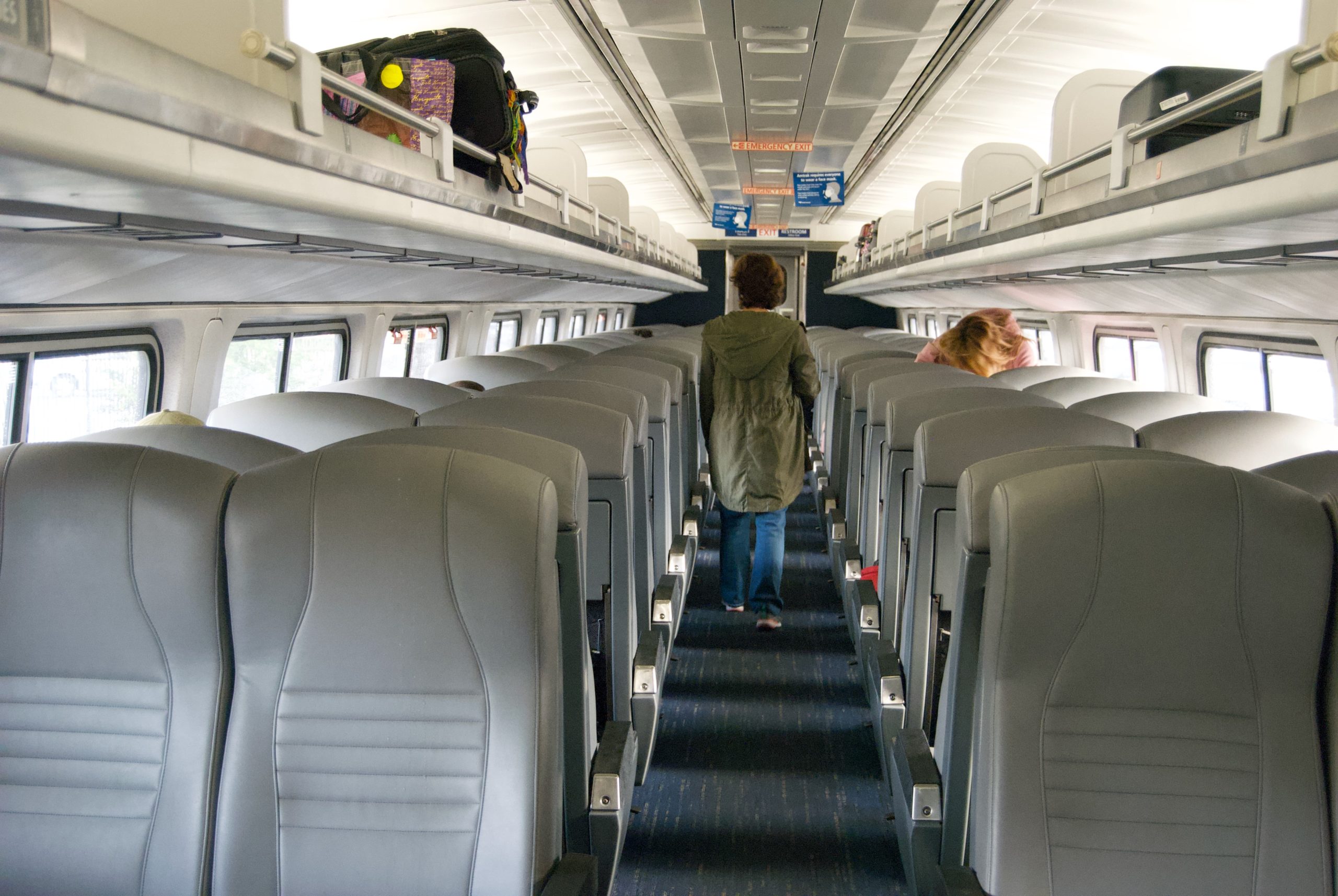 amtrak trains interior