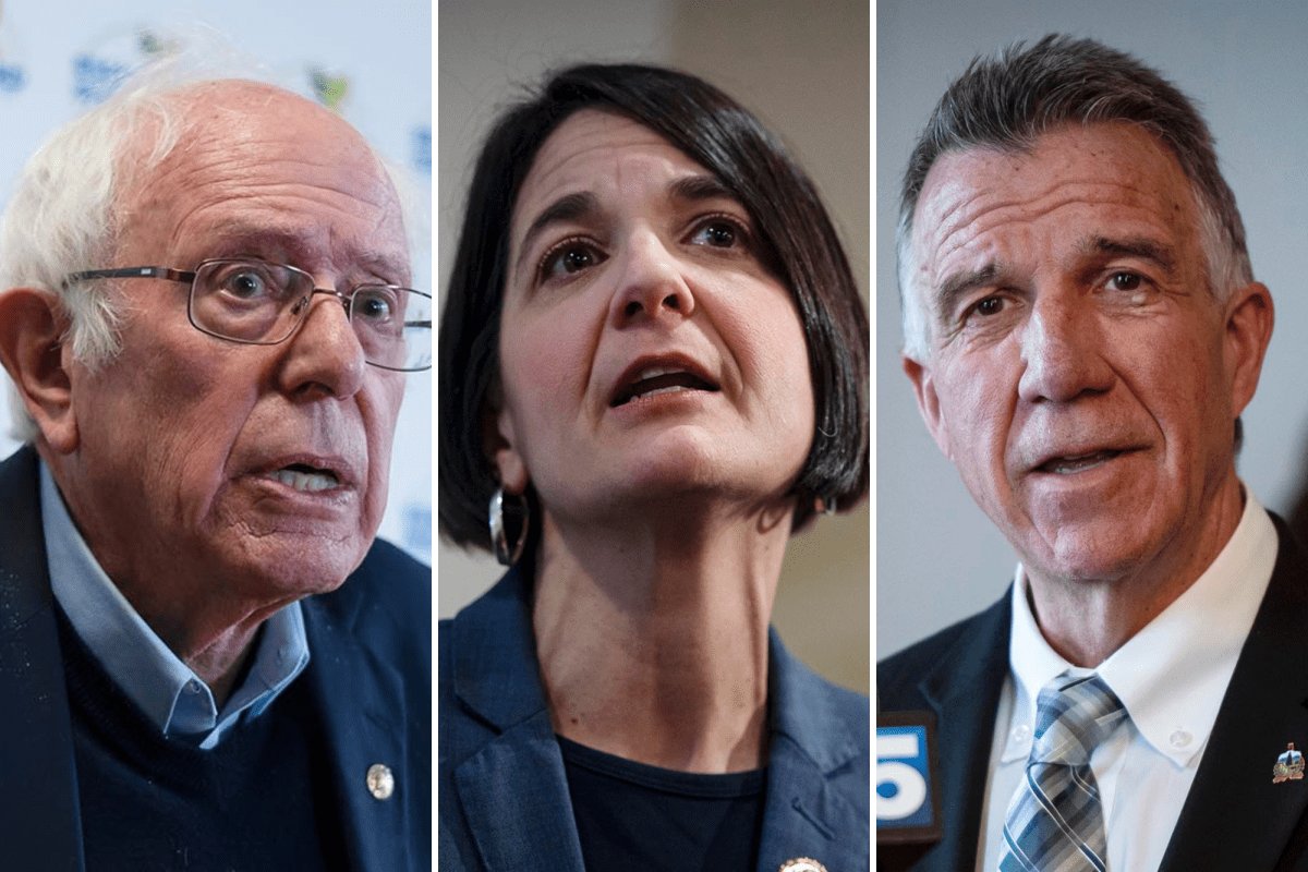 A composite image featuring headshots of three individuals: an elderly man with glasses, a middle-aged woman with short dark hair, and a middle-aged man wearing a suit and tie.
