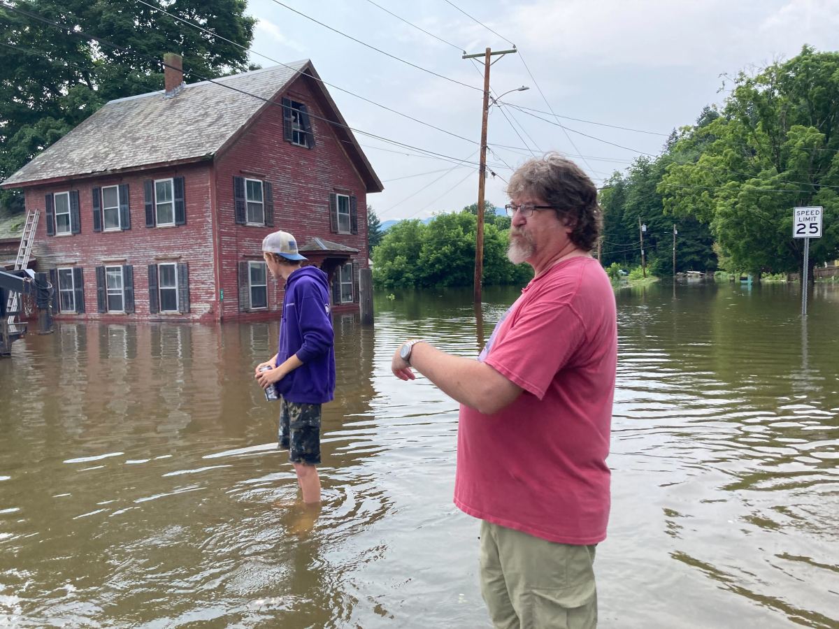 Cambridge residents observe flooding.
