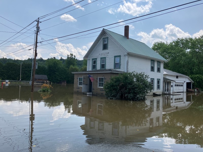 Flooded house