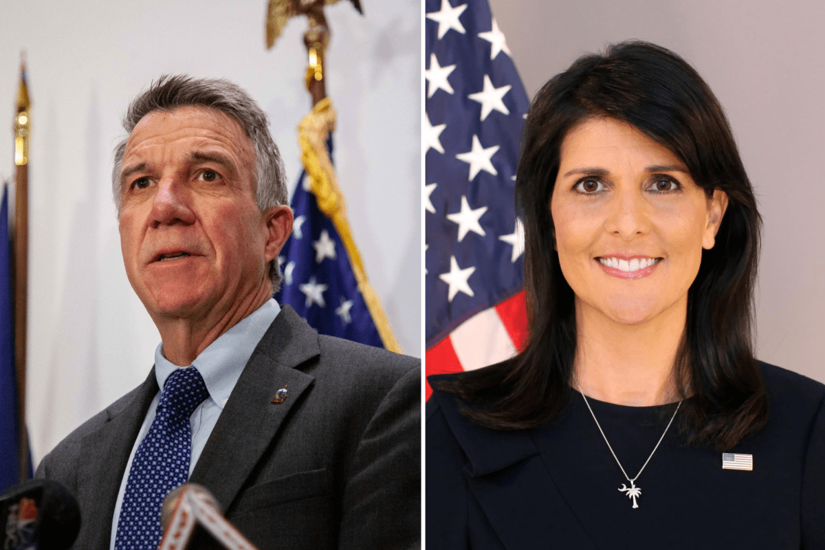 Two pictures of a man and woman.