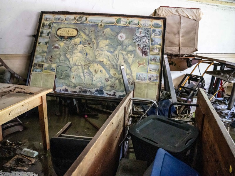 Weston Playhouse after the flood