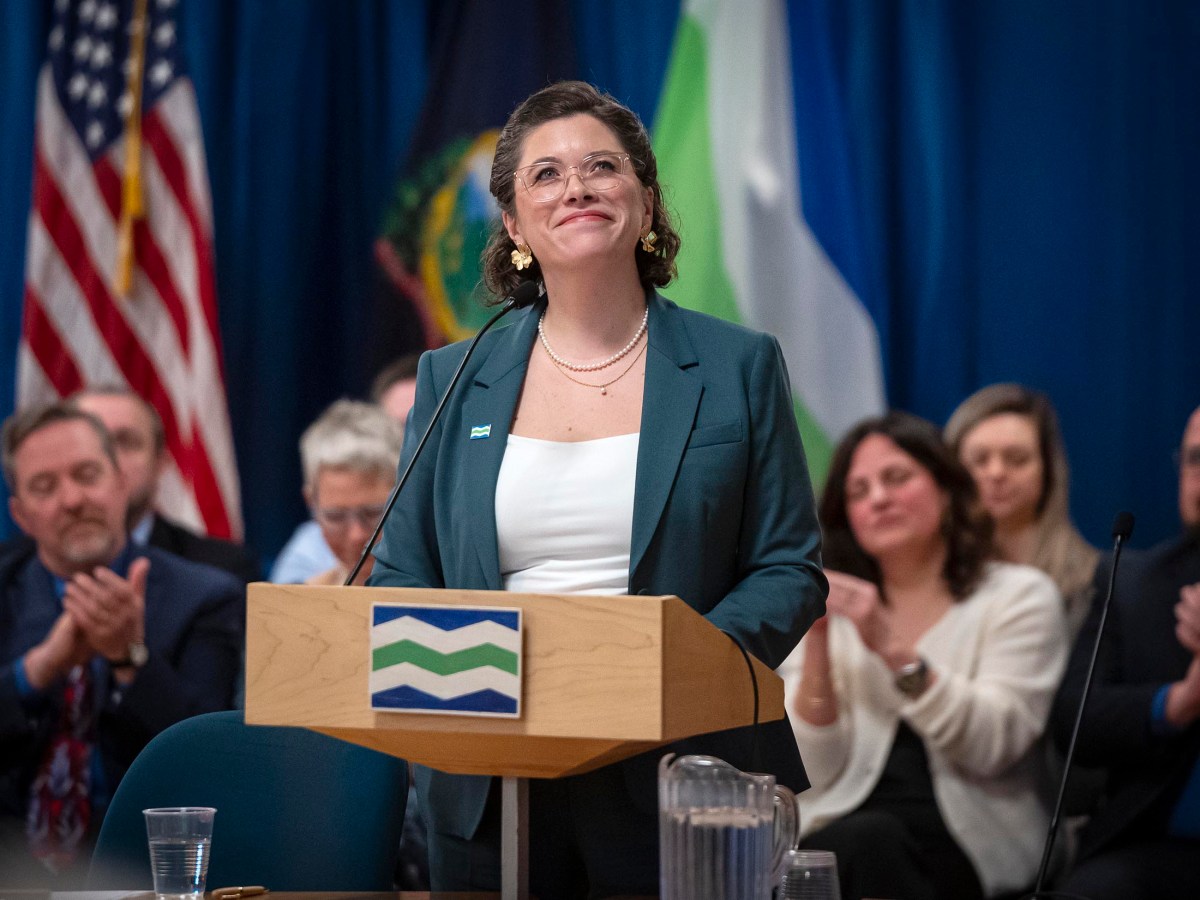 Upon taking office, Burlington Mayor Emma Mulvaney-Stanak pledges to prioritize community safety