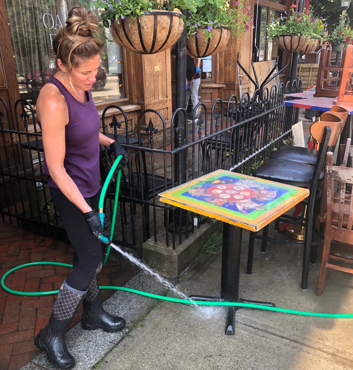 Food cleanup at Julio's Cantina, Montpelier