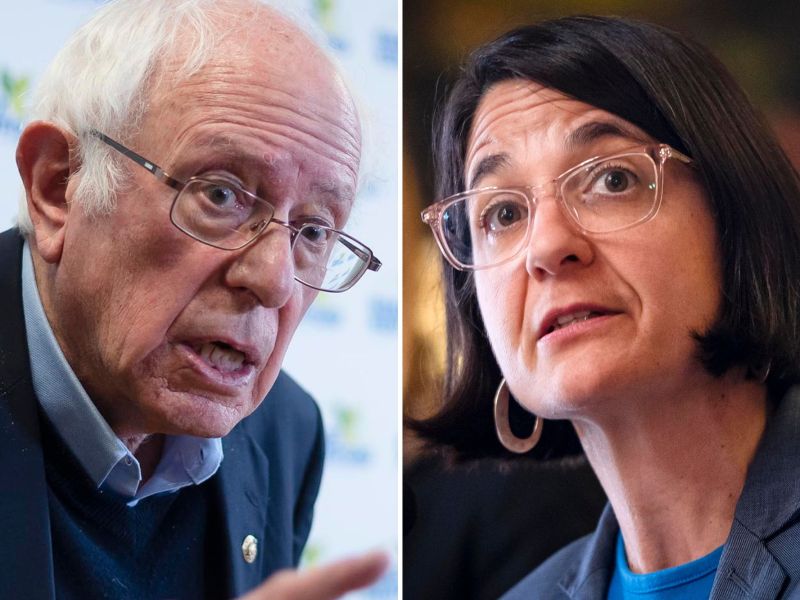 Two side-by-side images of politicians.