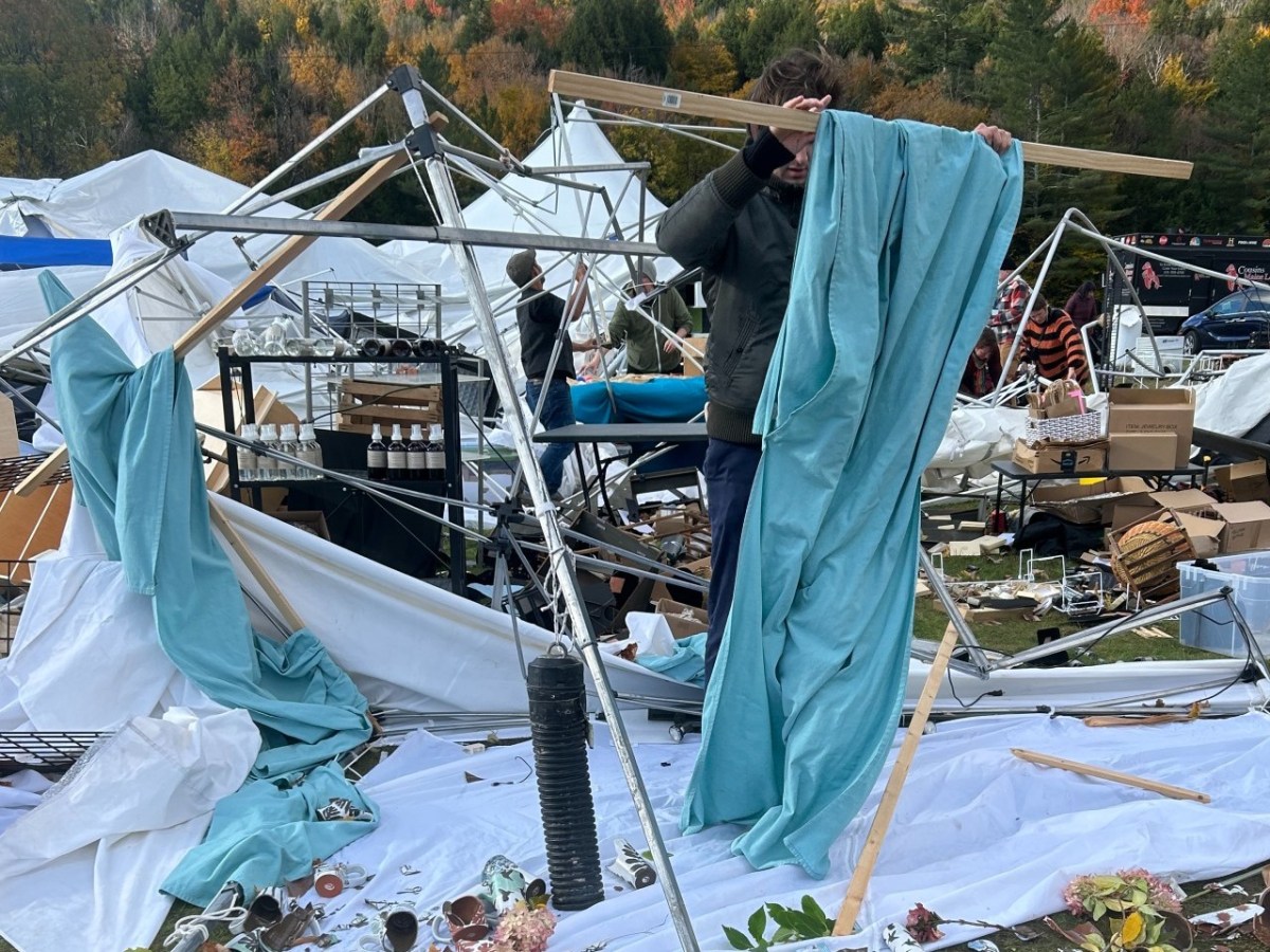 Stowe arts festival exhibitors assess damage after tent collapse
