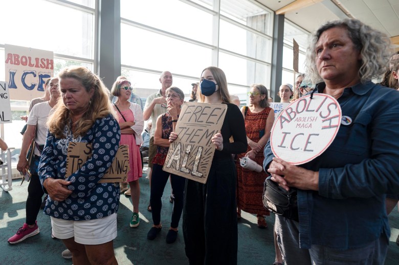 Vermonters demand action on ICE transfers at airport meeting - VTDigger