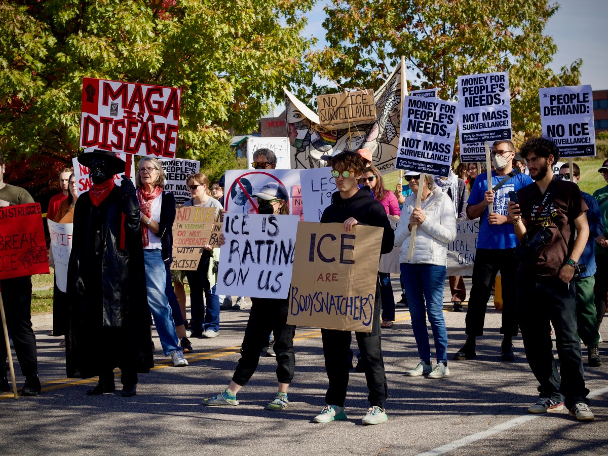 Over 100 protest ICE surveillance plans at Williston intelligence hub