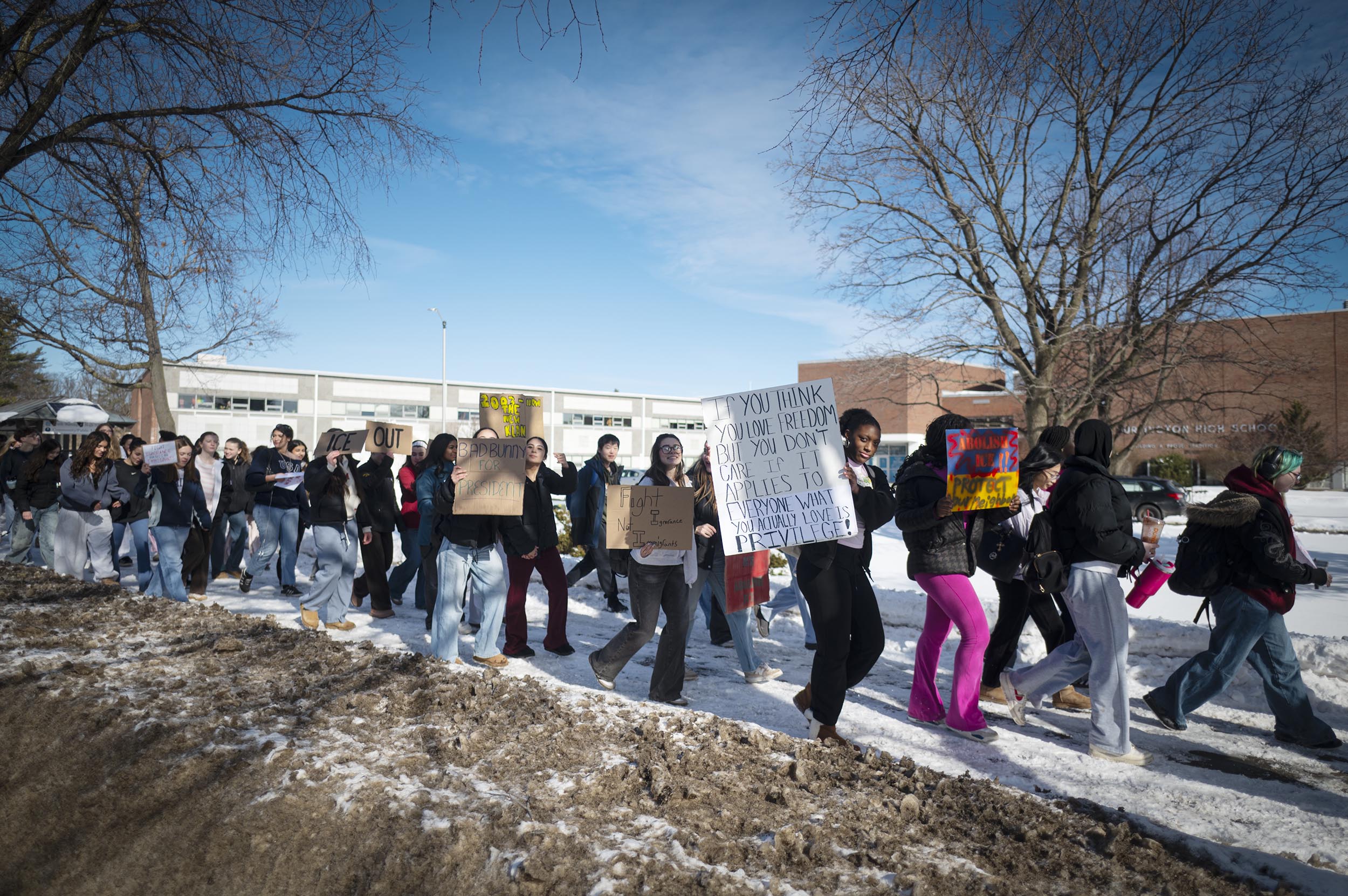 Vermont students protest ICE in coordinated walkouts