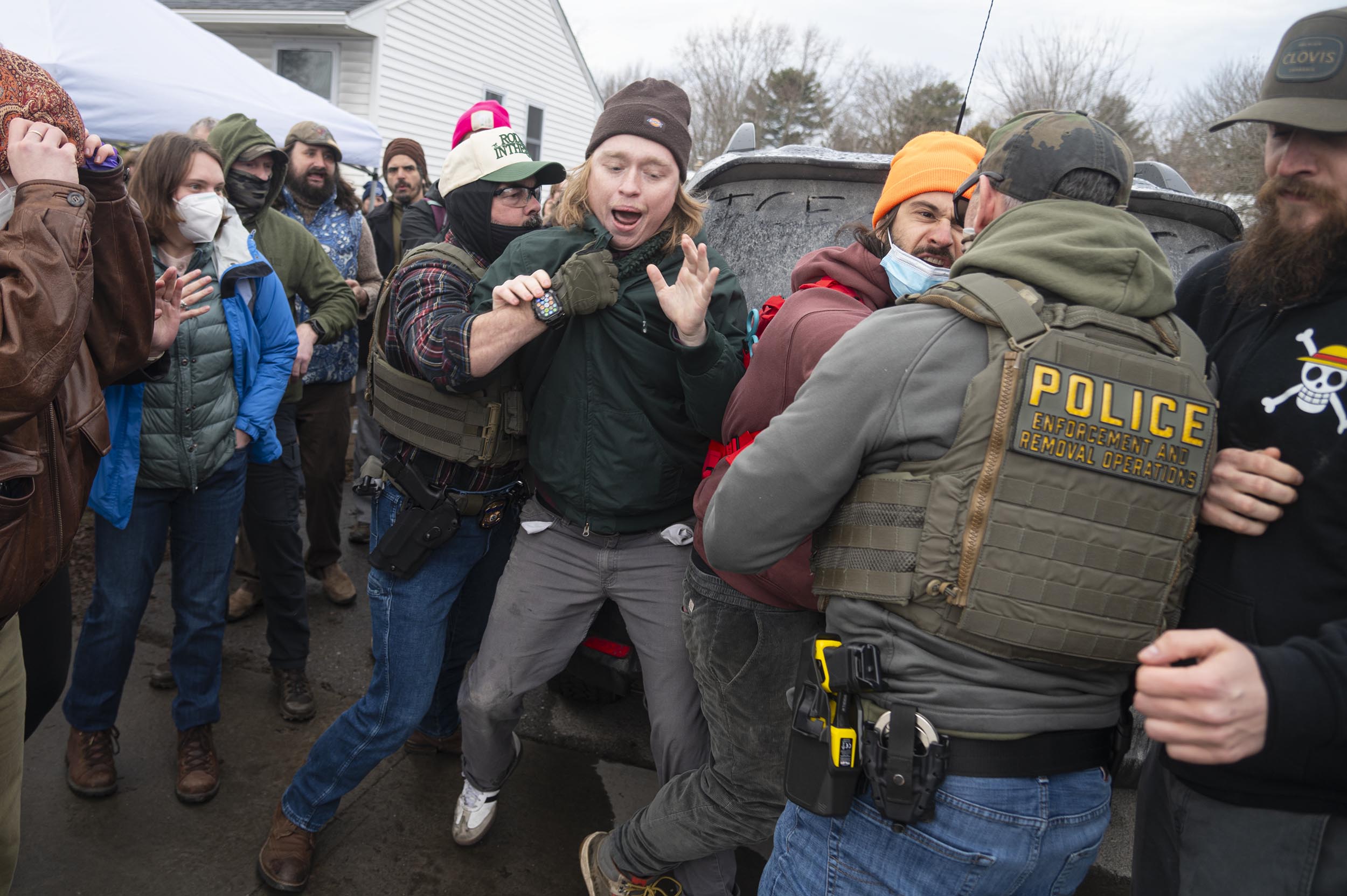 ICE agents take man in custody in Vermont after hourslong standoff as protesters gathered