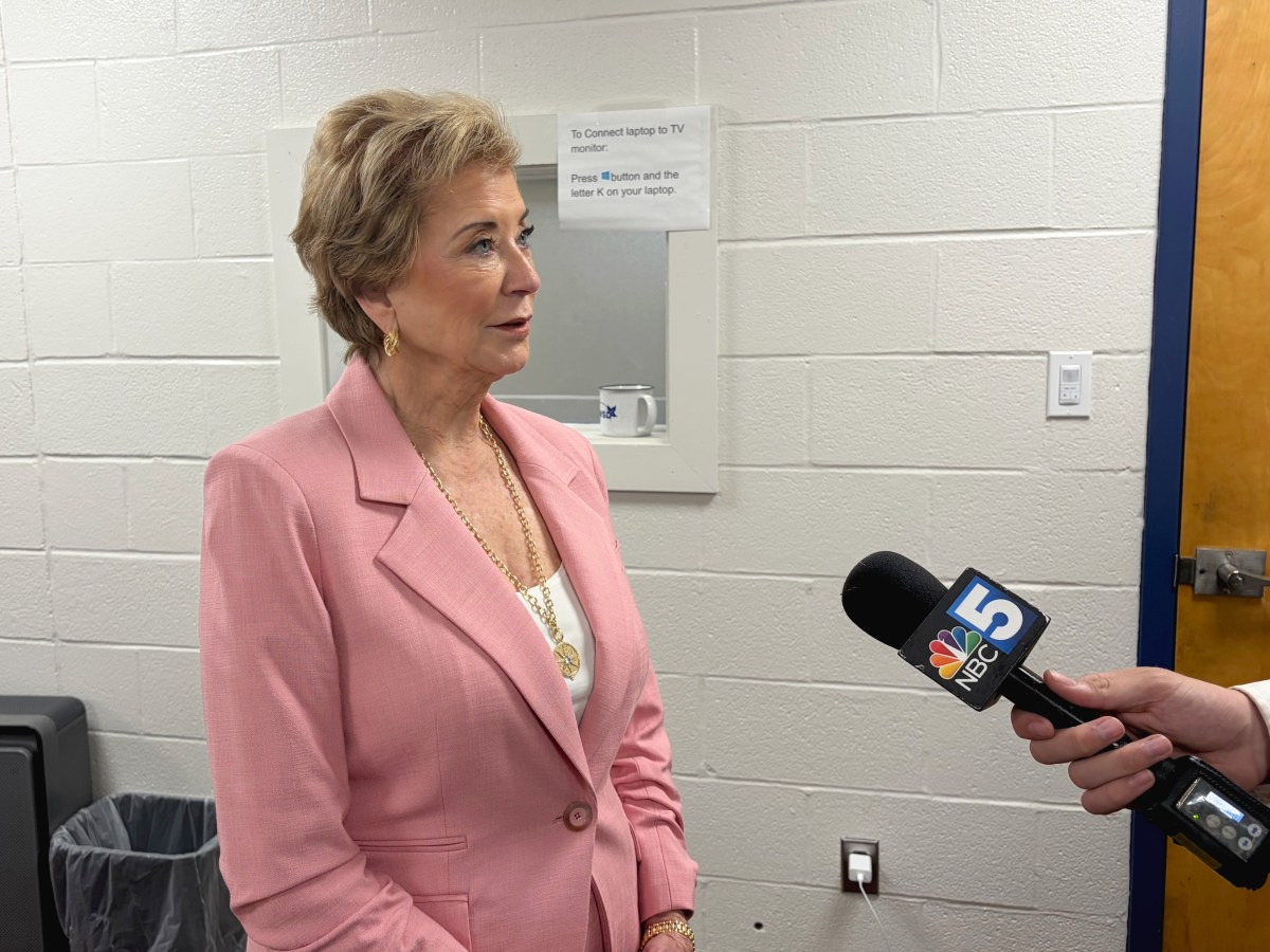 US Education Secretary Linda McMahon tours Essex tech center, prompting protest