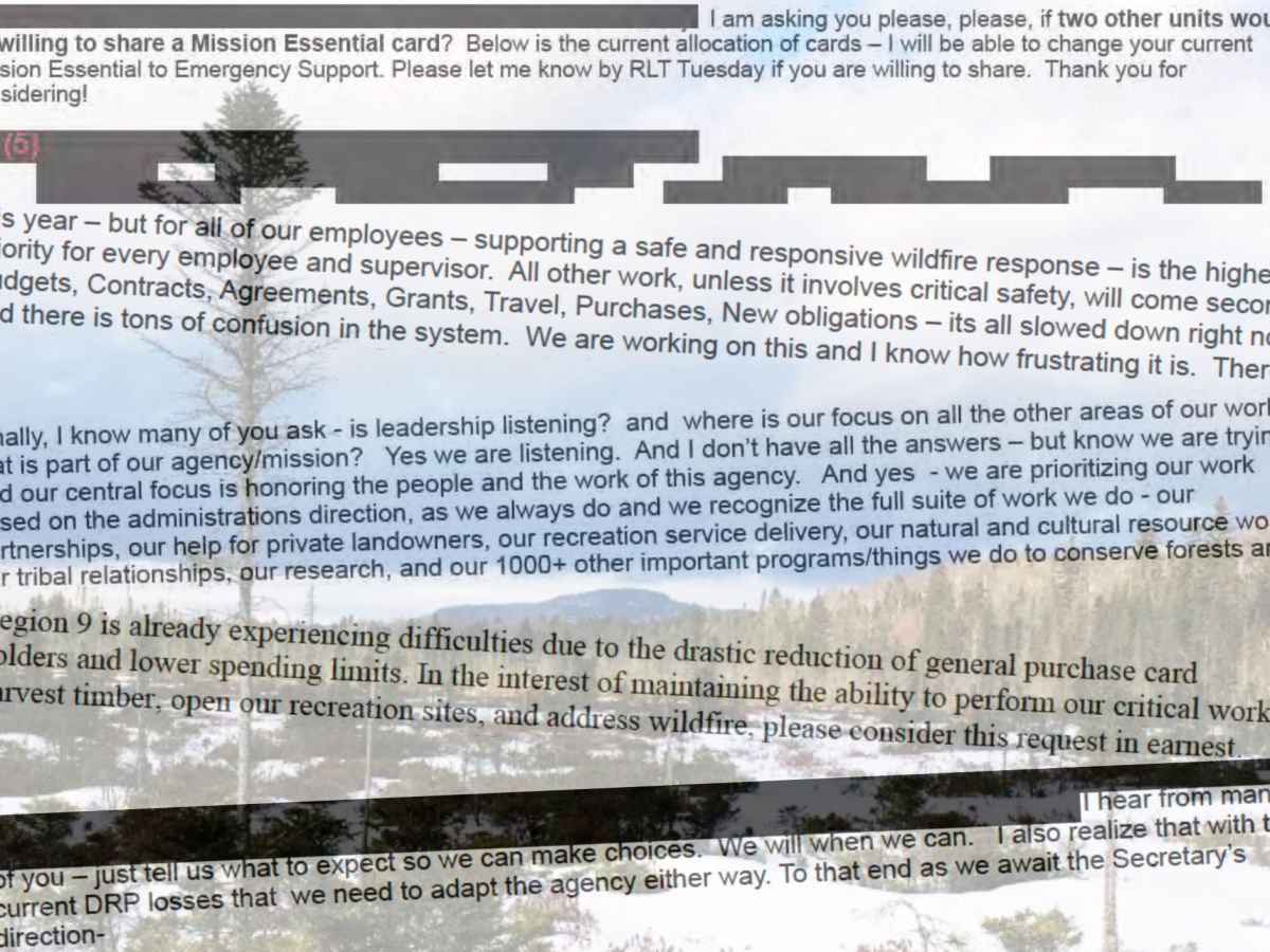 Pleading for routine purchases: Inside the chaos at the Forest Service in Vermont.